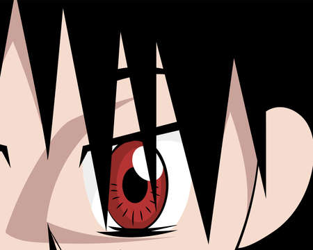 anime eye close upのイラスト素材
