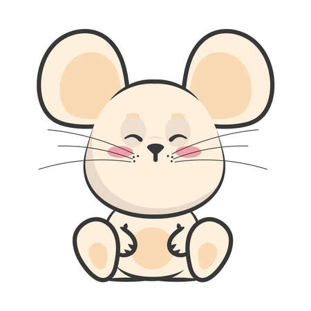 cute mouse kawaiiのイラスト素材