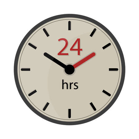 clock time 24 hoursのイラスト素材