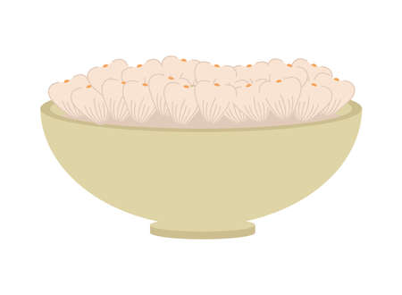 cup with flower petalsのイラスト素材