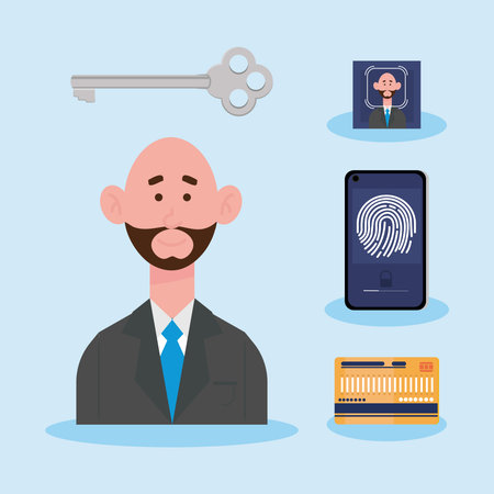 cyber security scanningのイラスト素材