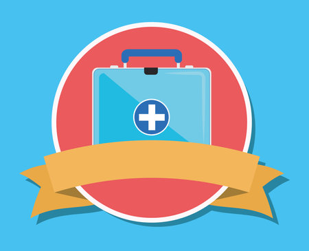 first aid kit bannerのイラスト素材