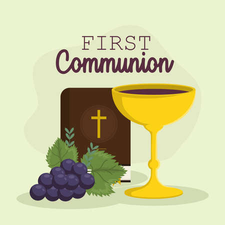 first communion posterのイラスト素材
