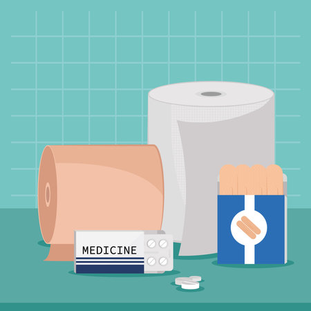 first aid equipmentのイラスト素材