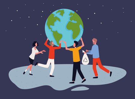 planet and volunteers