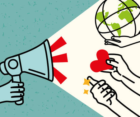 charity and donation awarenessのイラスト素材