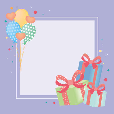 birthday card templateのイラスト素材