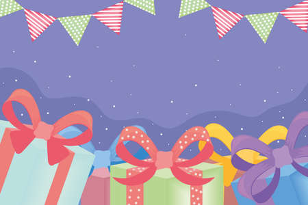 birthday party giftsのイラスト素材