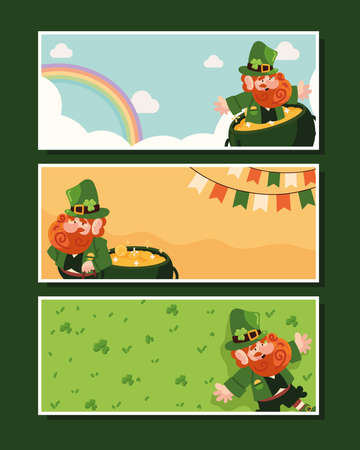 st patricks day bannersのイラスト素材