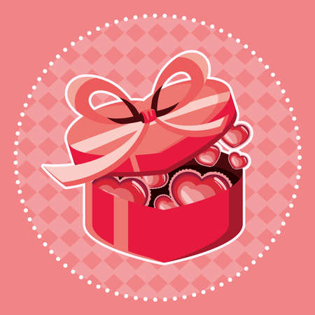 gift with heartsのイラスト素材