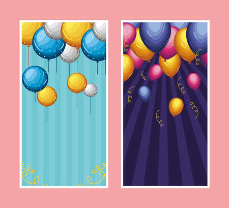 birthday vertical bannerのイラスト素材