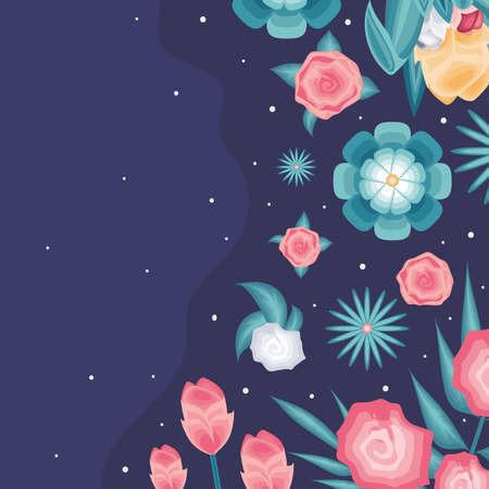 background flowers decorationのイラスト素材