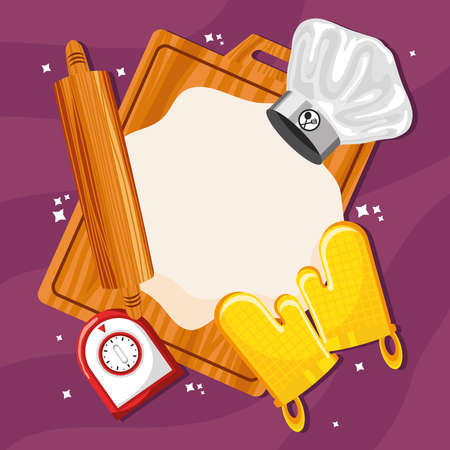 kitchen baking equipmentのイラスト素材