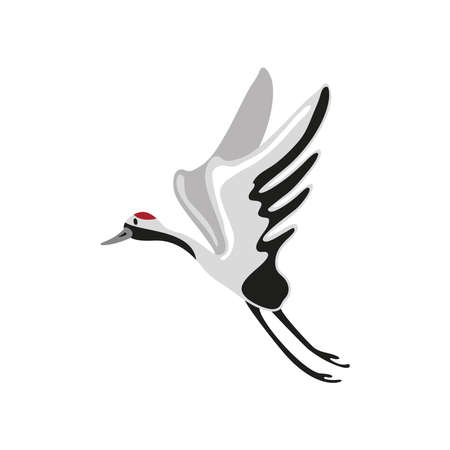 crane bird iconのイラスト素材