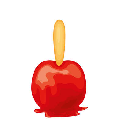 candy apple in stickのイラスト素材