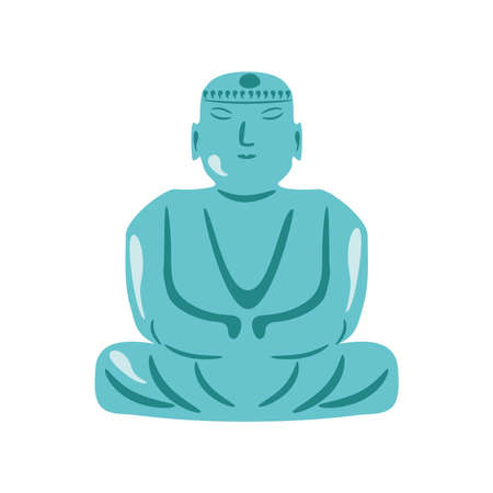 buddha statue iconのイラスト素材
