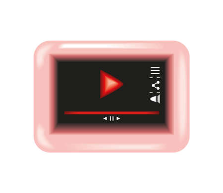 mobile video playerのイラスト素材