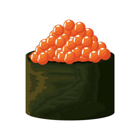 maki with salmon caviarのイラスト素材