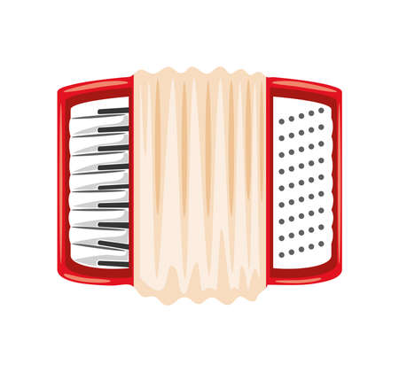 accordion music instrumentのイラスト素材