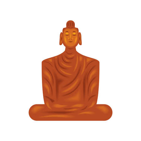 buddha statue iconのイラスト素材