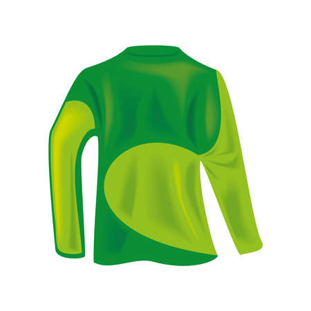 green long sleeve shirtのイラスト素材