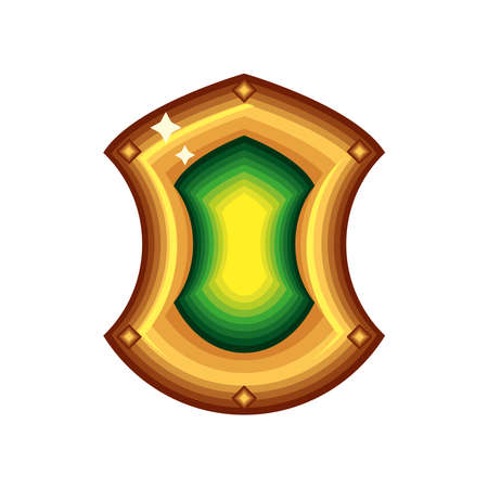 glossy shield iconのイラスト素材