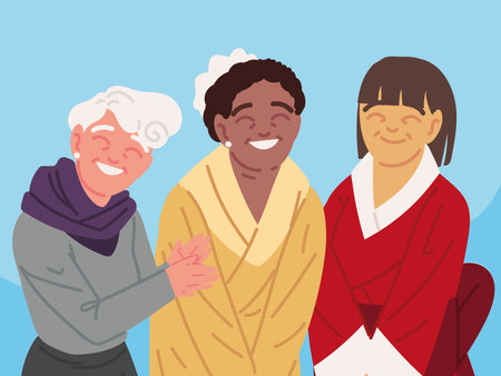 happy senior womenのイラスト素材