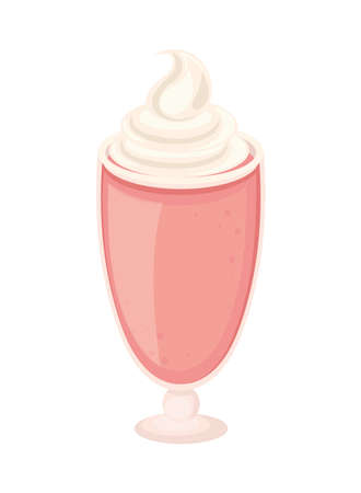 milkshake with creamのイラスト素材