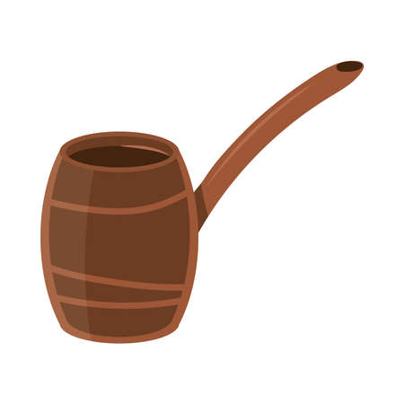 wooden tobacco pipeのイラスト素材