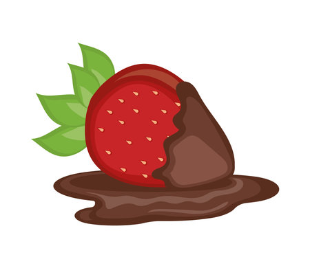 fruit with chocolateのイラスト素材
