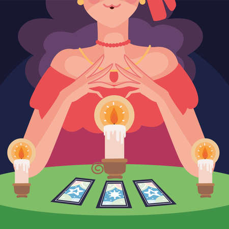 woman clairvoyant psychicのイラスト素材