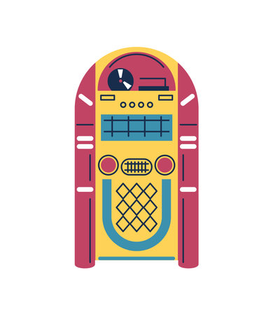retro jukebox musicのイラスト素材