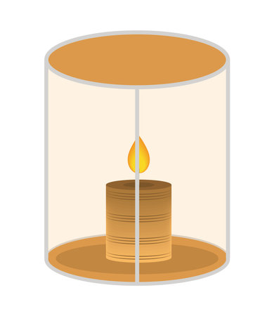 lantern with candleのイラスト素材