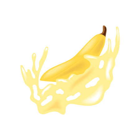 banana fresh splashのイラスト素材