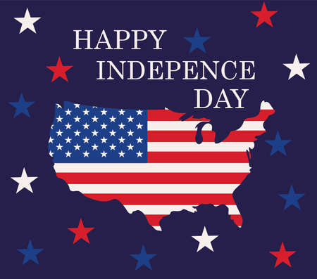 happy independence day greeting cardのイラスト素材