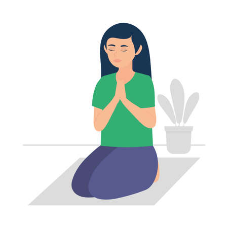 woman activity yogaのイラスト素材