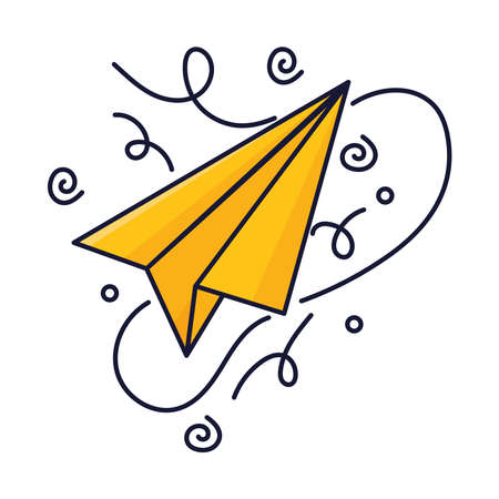 creative paper planeのイラスト素材