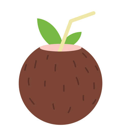 coconut cocktail drinkのイラスト素材