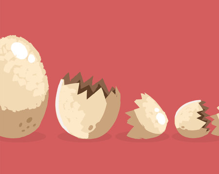 cartoon dinosaur eggshells