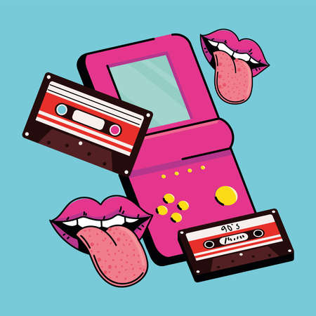 retro 90s cartoonのイラスト素材