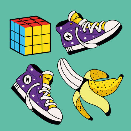 nineties retro styleのイラスト素材