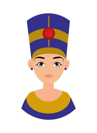 egypt nefertiti statueのイラスト素材
