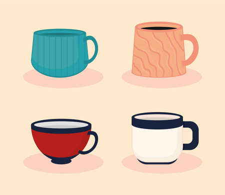 cups of ceramicのイラスト素材