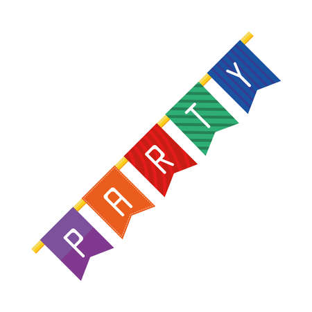 party bunting decorationのイラスト素材