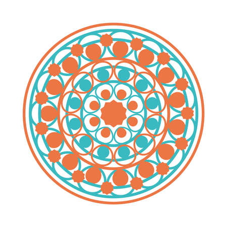 decorative mandala iconのイラスト素材