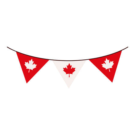 Canada Day buntingのイラスト素材