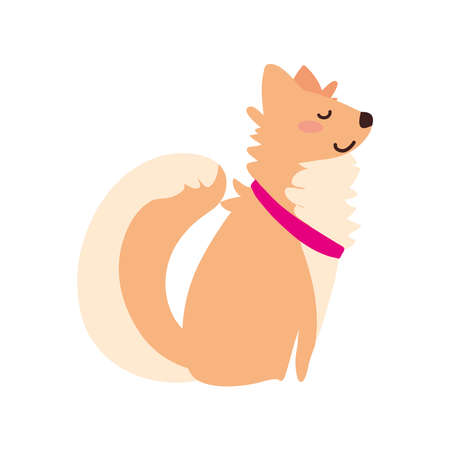 cute dog petのイラスト素材