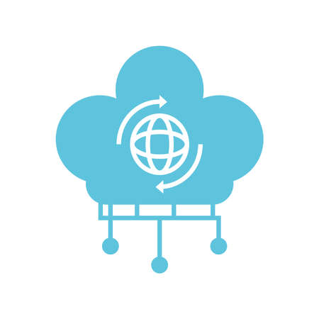 network cloud dataのイラスト素材