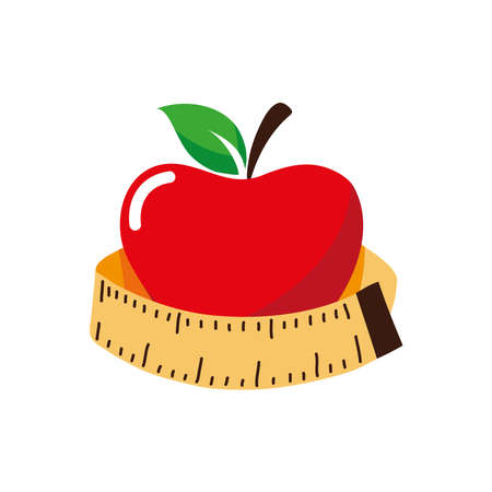 apple with tapeのイラスト素材
