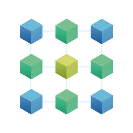 modern blockchain technologyのイラスト素材